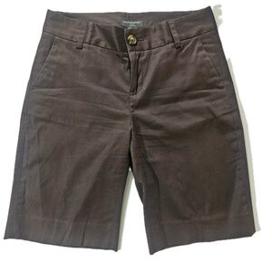 Banana Republic Shorts Womens 6 Brown Chino Twill Flat Front Pockets Stretch
